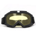 Motorcycle Goggle with Mirrored Lens for Outdoor Sports - Yellow