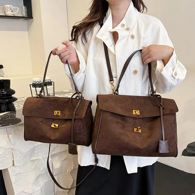 Satchel Bag Large Capacity with top handle and shoulder strap