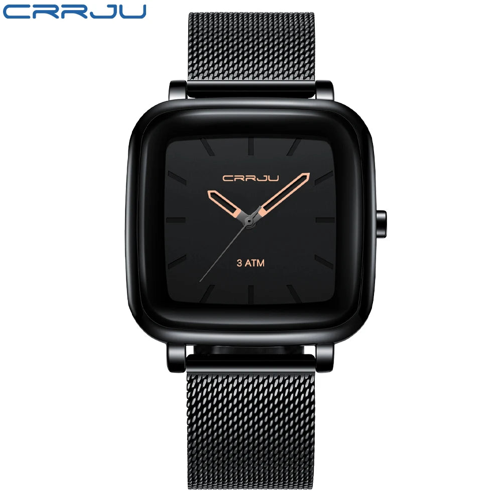 Square Mesh Dial Watch for Refined Everyday Timekeeping