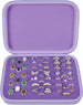 42 Slots Jewelry Box Velvet Lined Ring Organizer Case - Purple