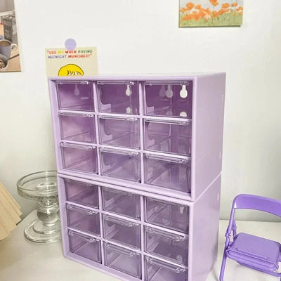 Nine Grid Drawer Organizer For Desk And Wall Mounting
