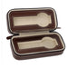 Watch Storage Box Leatherette with Zipper - Brown 2 Grids