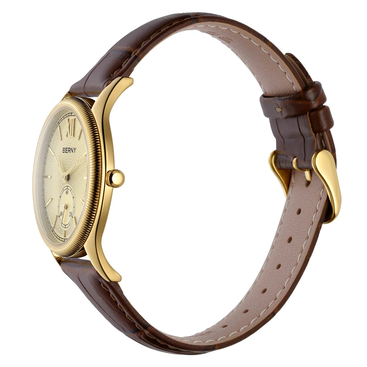 Ultra Thin Classic Dress Watch with Buckle Strap