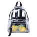 Backpack With Zippered Front Pocket And Mesh Panels - Transparent