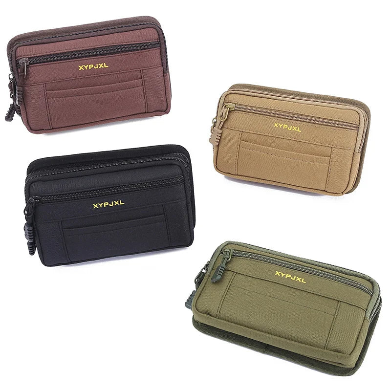 Waist Pack with Two Zippered Pockets Box Shape