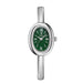 Elegant Oval Bracelet Watch with Roman Numeral Dial - Silvery Green