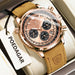 Wristwatch Chronograph Date Display Arabic Numerals - Rose Gold Gold