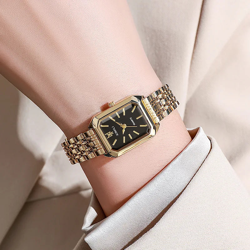 Rectangular Stainless Steel Ladies Quartz Watch