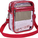 Stadium See Through Crossbody Bag for Events Security - Red