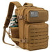 Tactical MOLLE Backpack for Outdoor EDC Hiking - Khaki