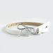 Bowknot Buckle Belt for Casual Everyday Wear Accessory - White Silver