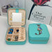 Jewelry Box Organizer with Mirror Portable Storage Case - J