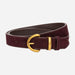 Belt with Circular Buckle for Everyday Wear And Style - Purple Red