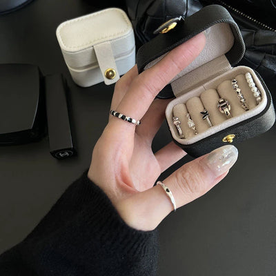 Jewelry Box Organizer Mini Travel Case for Rings Set - WO2MEN