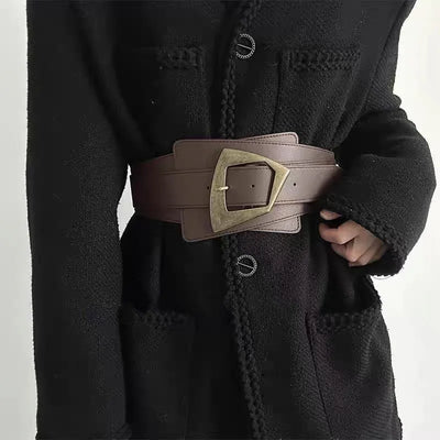 Elastic Belt with Decorative Buckle for Dress
