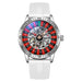 Automatic Skeleton Dial Wristwatch with Rotating Plate - Silicone White
