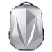 Backpack Geometric Hard Case for Laptop Everyday Use - Silver