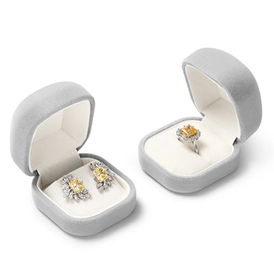 Elegant Velvet Jewelry Organizer Box with Compartments