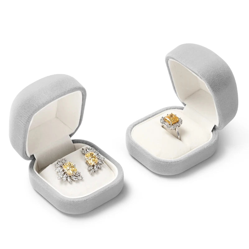 Elegant Velvet Jewelry Organizer Box with Compartments