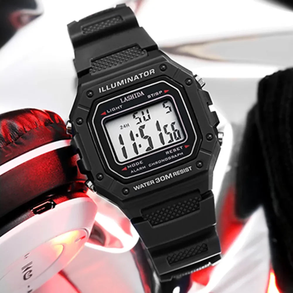 Wristwatch Digital Chronograph Water Resistant