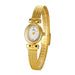 Oval Dial Ladies Bracelet Watch Quartz Movement - Gold White