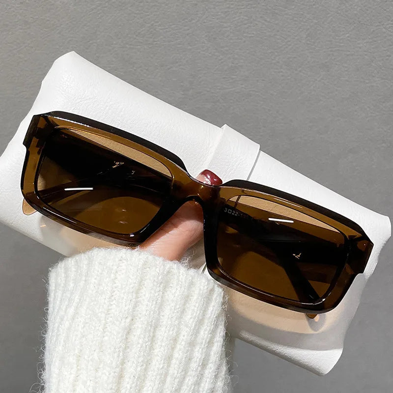 Rectangular Sunglasses Gradient Lenses UV400 Protection