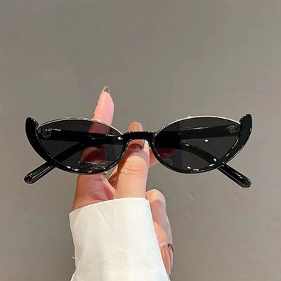 Premium Cat Eye Half Frame Sunglasses With UV400 Lenses - WO2MEN