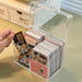 Two Compartments Card Storage Box for Collectible Cards - Transparent