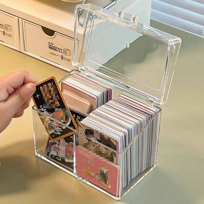 Two Compartments Card Storage Box for Collectible Cards
