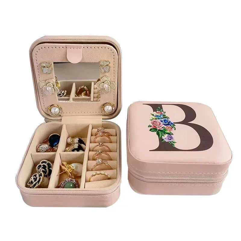 Jewellery Box with Travel Case and Alphabet Print