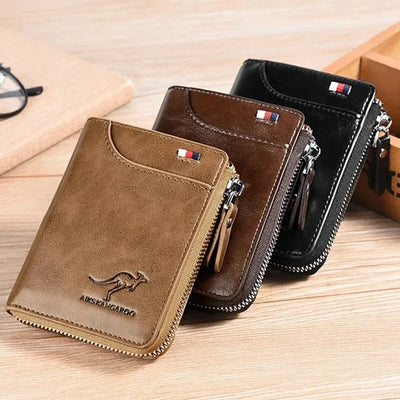 Zipper Card Wallet With RFID Shield and Craftsmanship