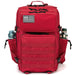 45L Molle Tactical Backpack with Water Bottle Pockets - Red