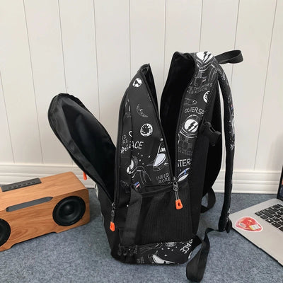 Backpack with Space Print Large Capacity for Travel