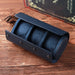 Watch Organizer Leather Case - Blue 3 Slots