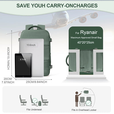 Cabin Size Travel Backpack With Shoe Compartment Deluxe