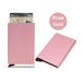 Aviation Metal RFID Card Wallet With Slim Pop Out Pro - Rose Red