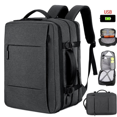 Backpack With USB Port And Expandable Capacity System - WO2MEN