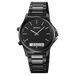 Chronograph Watch with Analog Digital Display - Black Black