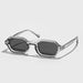 Rectangle Sunglasses UV400 Fashion Eyewear for Outdoor - Clear Grey