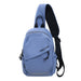 Crossbody Bag Nylon with front pocket everyday carry - Blue