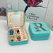 Jewelry Box Organizer with Mirror Portable Storage Case - R