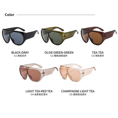 Oversized Shield Sunglasses One Piece for Adults