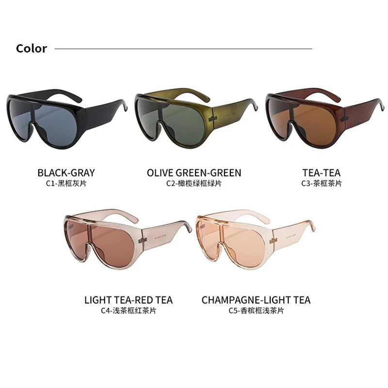 Oversized Shield Sunglasses One Piece for Adults
