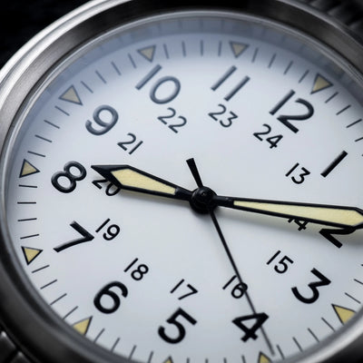 Pilot Style Quartz Wristwatch with Sapphire Crystal