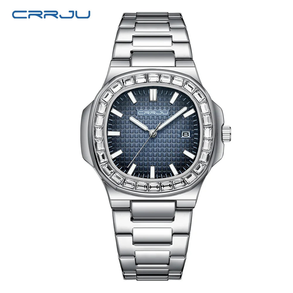 Diamond Bezel Timepiece With Luminous Dial Elegance