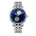 Moon Phase Automatic Mechanical Wristwatch Twin Moons - Blue Steel