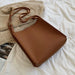 Tote Bag with Interior Pockets and Zipper Closure - Brown