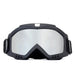 Motorcycle Goggle with Mirrored Lens for Outdoor Sports - Silver