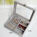 Refined Jewelry Display Organizer Box with Clear Lid - F