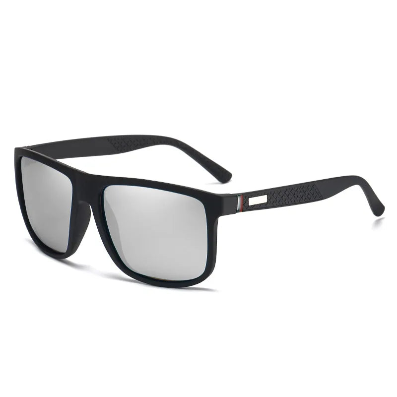 Polarized Sunglasses Square Frame with Mirrored Lenses